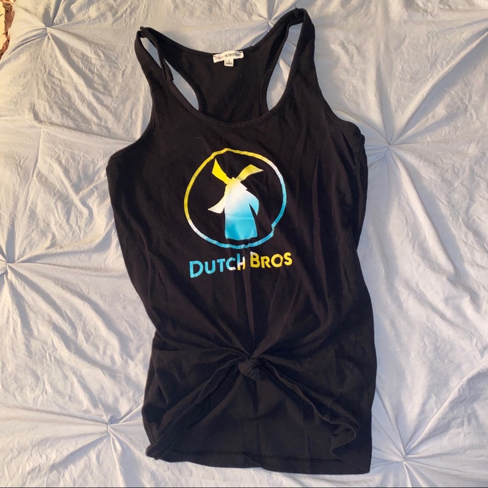 Cute Dutch Bros Tie-Front Tank